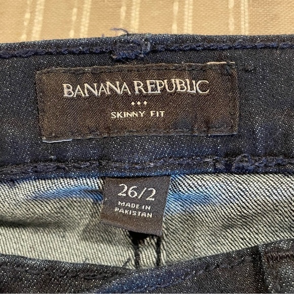 Banana Republic Factory Stretchy Skinny Fit Dark Wash Jeans 26 - Picture 5 of 9